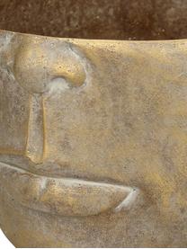 Osłonka na doniczkę z betonu Golden Face, Beton, Odcienie złotego z antycznym wykończeniem, S 23 x W 14 cm