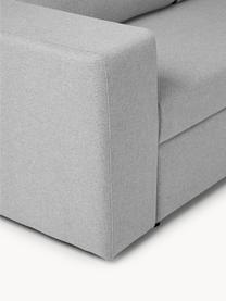 Schlafsofa Noah (3-Sitzer) mit Stauraum, Bezug: Polyester Der strapazierf, Gestell: Massives Buchennholz, FSC, Webstoff Grau, B 269 x T 160 cm, Eckteil links