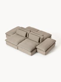 Sofa modułowa Felix, Tapicerka: 100% poliester Dzięki tka, Nogi: tworzywo sztuczne Ten pro, Greige tkanina, B 320 x T 250 cm