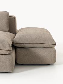 Sofa modułowa Felix, Tapicerka: 100% poliester Dzięki tka, Nogi: tworzywo sztuczne Ten pro, Greige tkanina, B 320 x T 250 cm