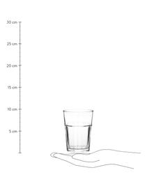 Stapelbare waterglazen Gibraltar, 6 stuks, Glas, Transparant, Ø 9 x H 10 cm, 240 ml