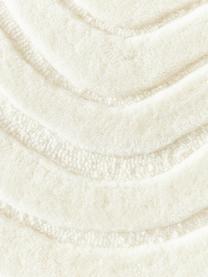 Alfombra artesanal de lana con forma orgánica Niria, Parte superior: 100% lana con certificado, Reverso: 100% algodón Las alfombra, Blanco Off White, Ø 150 cm (Tamaño M)