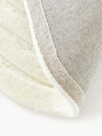 Handgetufteter Wollteppich Niria in organischer Form, Flor: 100 % Wolle, RWS-zertifiz, Off White, Ø 150 cm (Größe M)