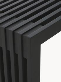 Sitzbank Rib in Schwarz aus Massivholz, Mahagoniholz, lackiert, Mahagoniholz, schwarz lackiert, B 104 x H 43 cm