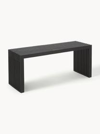 Banc en bois massif Rib, Bois d'acajou, laqué, Acajou noir laqué, larg. 104 x haut. 43 cm