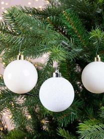 Boules de Noël incassables Mona, 30 élém., Tons blancs, Lot de différentes tailles