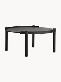 Ronde salontafel Woody van eikenhout, Eikenhout, FSC-gecertificeerd, Eikenhout, zwart gelakt, Ø 80 cm