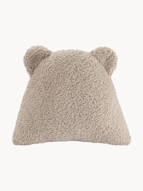 Teddy-Kuschelkissen Bear, Bezug: Teddy (100 % Polyester), Hellbeige, B 40 x L 37 cm