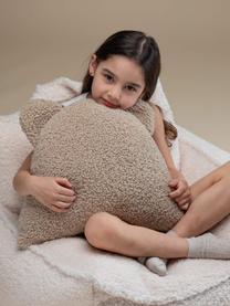 Coussin moelleux en peluche Bear, Beige clair, larg. 37 x long. 40 cm