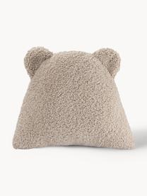 Coussin moelleux en peluche Bear, Beige clair, larg. 37 x long. 40 cm