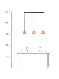 Große Kugel-Pendelleuchte Ball, Baldachin: Metall, lackiert, Kupferfarben, B 100 x T 18 cm