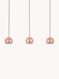 Grande suspension 3 lampes Ball, Tons cuivre, larg. 100 x haut. 18 cm