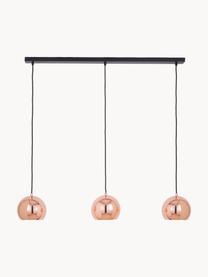 Grande suspension 3 lampes Ball, Tons cuivre, larg. 100 x haut. 18 cm