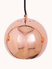 Lampada a sospensione grande con sfere Ball, Paralume: metallo ramato, Baldacchino: metallo verniciato, Ramato, Larg. 100 x Prof. 18 cm