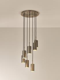 Cluster hanglamp Arvo, Lampenkap: verchroomd metaal, Chroomkleurig, Ø 38 x H 3 cm