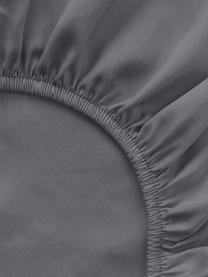 Hoeslaken Comfort, katoensatijn, Weeftechniek: satijn Draaddichtheid 300, Donkergrijs, B 90 x L 200 cm, H 25 cm