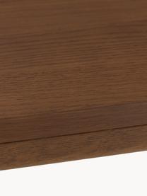 Konsola z drewna dębowego Kalia, Lite drewno dębowe lakierowane

Ten produkt jest wykonany z drewna pochodzącego ze zrównoważonych upraw, które posiada certyfikat FSC®., Drewno dębowe lakierowane na brązowo, S 110 x W 77 cm