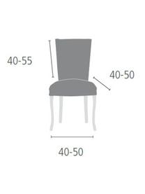 Pokrowiec na krzesło z oparciem Cora, 2 szt., 55% poliester, 30% bawełna, 15% elastomer, Odcienie kremowego, S 50 x G 55 cm