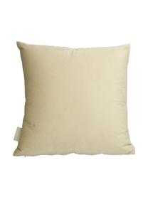 Geborduurd fluwelen kussen Geometric, met vulling, Beige, taupe, 45 x 45 cm