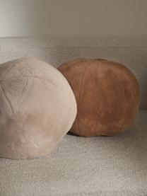 Okrągła poduszka dekoracyjna ze sztucznego futra Ginny, Tapicerka: sztuczne futro (100% poli, Jasny brązowy, Ø 33 cm