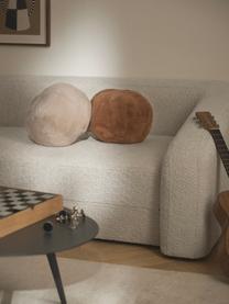 Cuscino decorativo rotondo in ecopelliccia Ginny, Rivestimento: pelliccia sintetica (100%, Marrone chiaro, Ø 33 cm