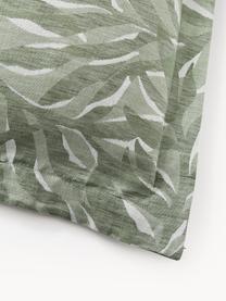 Federa in cotone e lino con motivo jacquard Amita, Verde salvia, Larg. 50 x Lung. 80 cm