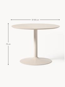 Okrúhly stôl Menorca, Ø 100 cm, Krémovobiela, V 100 cm