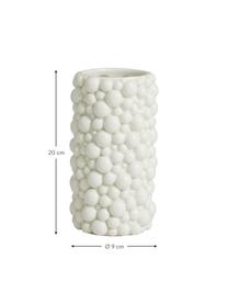 Moderne Keramik-Vase Naxos, Keramik, Weiss, Ø 9 x H 20 cm