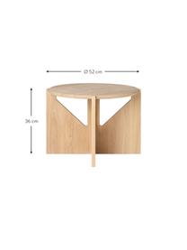 Runder Couchtisch Future aus Eichenholz, Massives Eichenholz, FSC-zertifiziert, Eichenholz, Ø 78 cm
