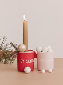 Design beker Favourite HEY SANTA met opschrift, Beenderporselein (porselein)
Fine Bone China is een zacht porselein, dat zich vooral onderscheidt door zijn briljante, doorschijnende glans., Rood, wit, Ø 8 x H 9 cm, 250 ml