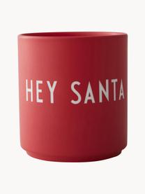 Dizajnový hrnček Favourite HEY SANTA, Fine Bone China (porcelán)
Mäkký porcelán, ktorý sa vyznačuje predovšetkým žiarivým, priehľadným leskom, Červená, biela, Ø 8 x V 9 cm, 250 ml