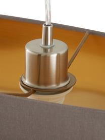 Ovale hanglamp Jamie, Fitting: vernikkeld metaal, Taupe, goudkleurig, B 78 x H 22 cm