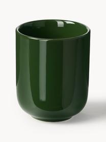 Tasses à café en porcelaine Nessa, 4 pièces, Porcelaine de haute qualité, émaillé, Vert foncé, haute brillance, Ø 8 x haut. 10 cm, 200 ml