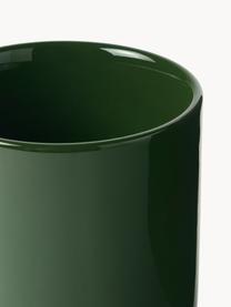 Tasses à café en porcelaine Nessa, 4 pièces, Porcelaine de haute qualité, émaillé, Vert foncé, haute brillance, Ø 8 x haut. 10 cm, 200 ml