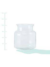 Handgefertigte Vase Eco aus recyceltem Glas, Recyceltes Glas, Transparent, Ø 18 x H 20 cm