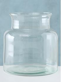Ručne vyrobená váza z recyklovaného skla Eco, Priehľadná