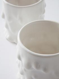 Mugs de forme organique Lumi, 2 pièces, Porcelaine dolomitique, Blanc, Ø 9 x haut. 8 cm, 230 ml