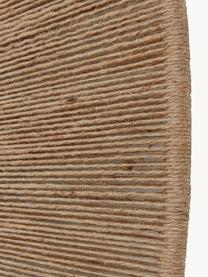 Ronde wandspiegel Citra met beige touwlijst, Lijst: metaal, jute touw Achterz, Beige, Ø 90 x D 3 cm