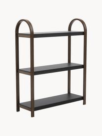 Estantería Bellwood, Estructura: madera, Estante: metal recubierto, Negro, madera oscura, An 72 x Al 90 cm