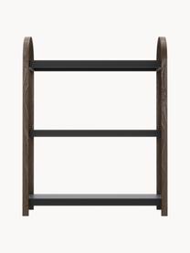 Libreria Bellwood, Struttura: legno, Scaffale: metallo rivestito, Nero, legno scuro, Larg. 72 x Alt. 90 cm