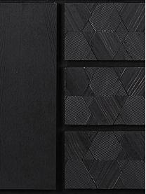 Aparador Aulialia, Estructura: madera de fresno, tablero, Patas: acero, Gris, negro, An 132 x Al 77 cm
