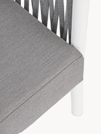 Sillón para exterior Florencia, Estructura: aluminio con pintura en p, Asiento: poliéster, Tejido gris, blanco, An 80 x F 85 cm