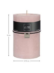 Candela profumata Pova, 95% cera paraffinica, 5% cera di soia, Rosa, Ø 10 x Alt. 15 cm