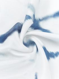 Serviette de plage blanche Shibori, Blanc, bleu
