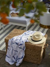 Toalla de playa ligera Shibori, 55% poliéster, 45% algodón
Gramaje ligero 340 g/m², Blanco, azul, An 70 x L 150 cm