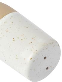 Komplet solniczki i pieprzniczki Caja, 2 elem., Kamionka, Beżowy, kremowobiały, Ø 3 cm, W 6 cm