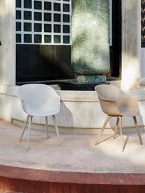 Záhradná stolička s opierkami Bat, Plast, odolný voči poveternostným vplyvom, Biela, matná, Š 61 x H 57 cm
