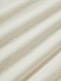 Funda nórdica de algodón con estructura gofre Clemente, Parte delantera: 82% algodón, 18% poliéste, Parte trasera: 100% algodón, Beige claro, blanco Off White, Cama 90 cm (155 x 220 cm)