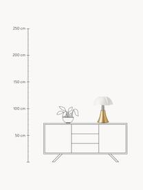 Lámpara de mesa grande LED regualble Pipistrello, altura regulable, Estructura: metal, latón pintado, Dorado mate, Ø 40 x Al 50-62 cm