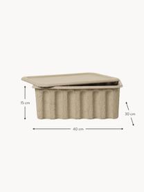 Boîtes de rangement en cellulose Pulp, 2 pièces, Pâte à papier, Beige, larg. 40 x prof. 30 cm